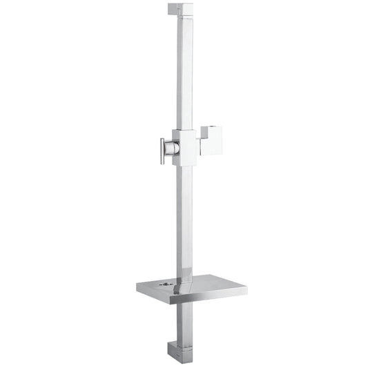 Kingston Brass KX8261 Claremont 24-Inch Stainless Steel Shower Slide Bar with Soap Dish in Polished Chrome