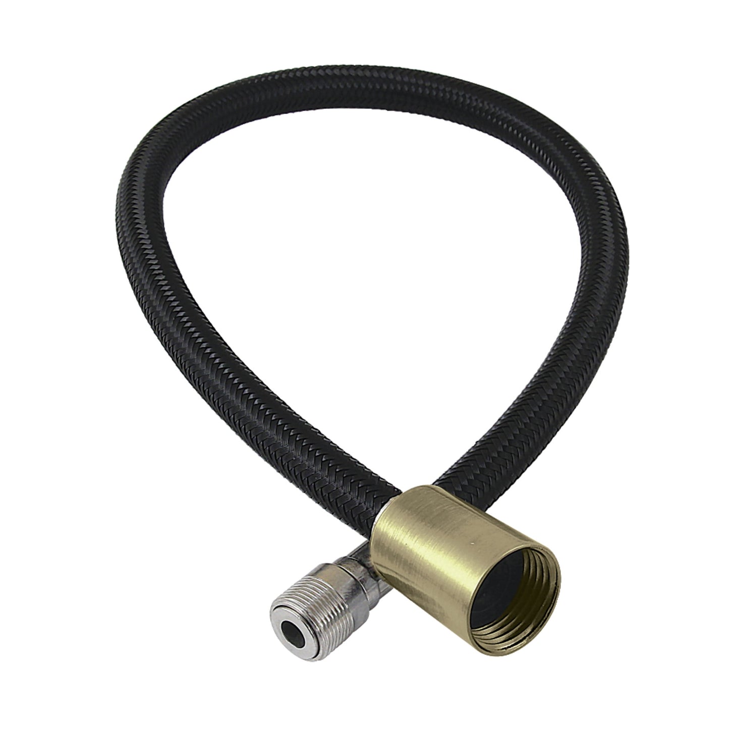 Kingston Brass LSSPRHOSE203AB 20" Braided Pull Down Kitchen Faucet Spray Hose, Antique Brass
