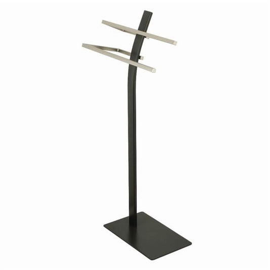 Kingston Brass SCC8398 Modern Edenscape Pedestal Dual Towel Rack - Brushed Nickel