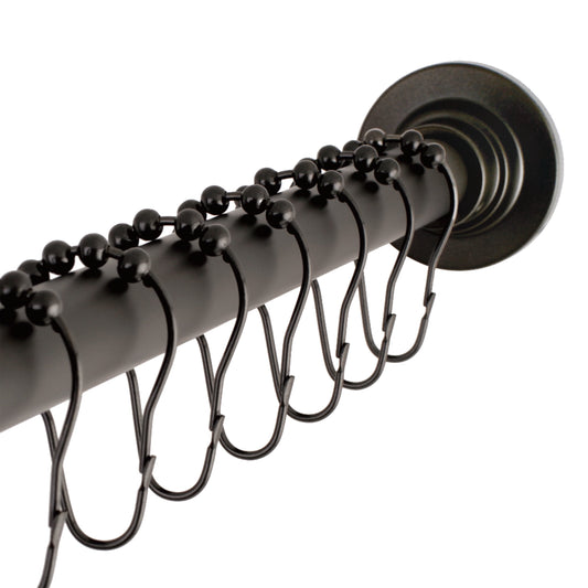 Kingston SCC3115 Edenscape 60-Inch to 72-Inch Adjustable Shower Curtain Rod with Rings in Oil Rubbed Bronze