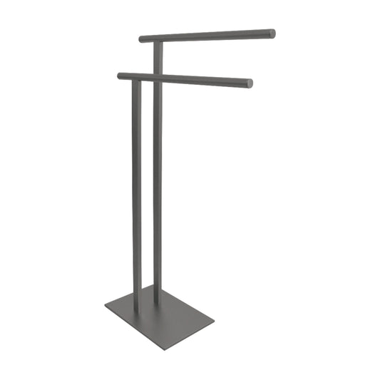 Kingston Brass SCC6035 Edenscape 32-7/16 Inch Freestanding Pedestal 2-Tier L-Shape Towel Rack in Oil Rubbed Bronze