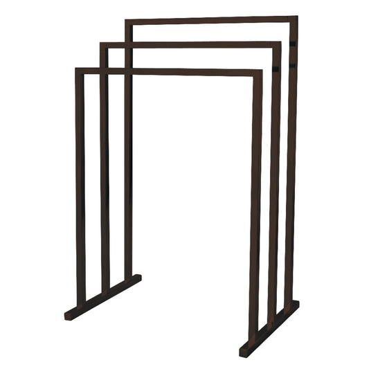 Kingston Brass SCC8285 Edenscape 33-3/16 Inch Freestanding Pedestal 3-Tier Towel Rack in Oil Rubbed Bronze