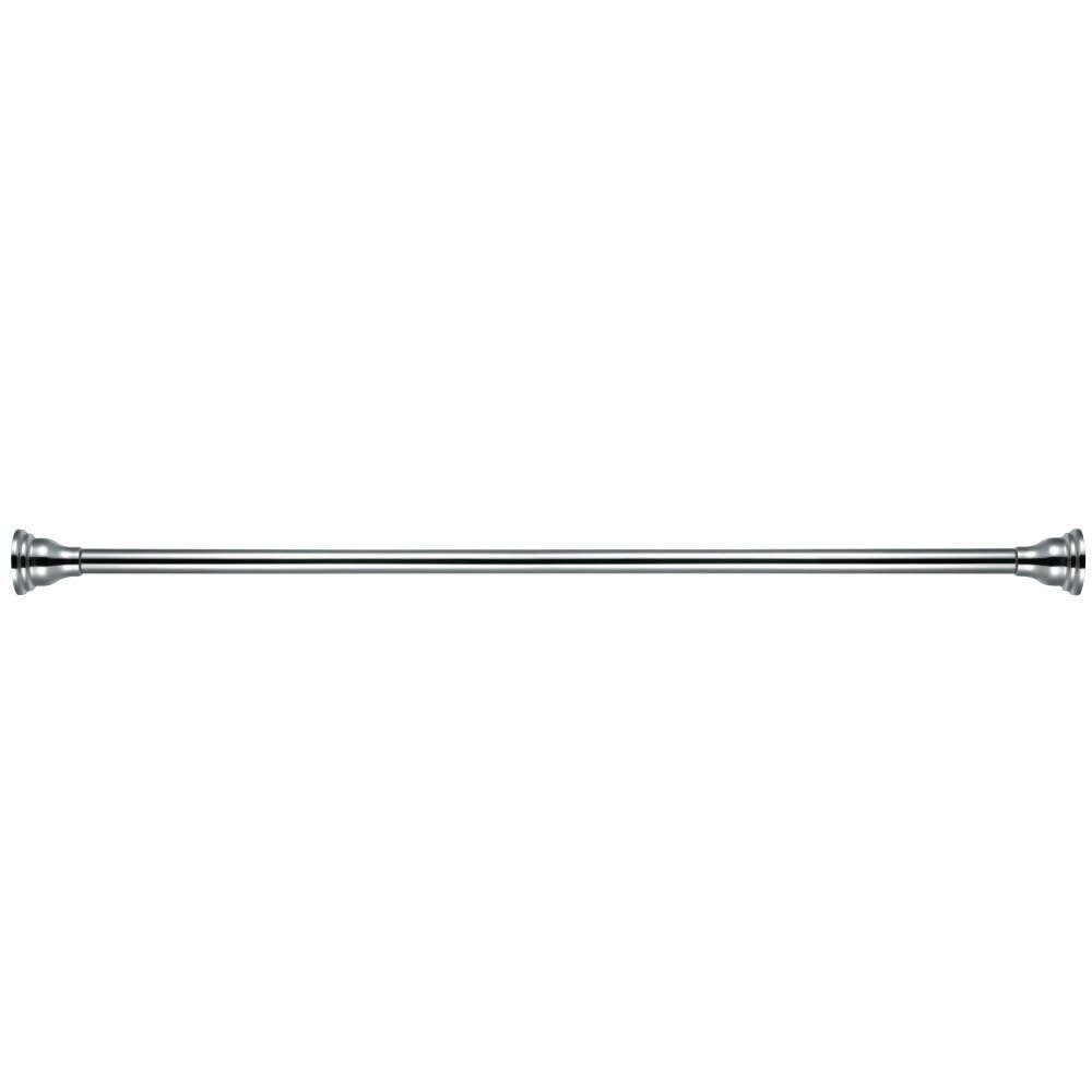 Kingston Brass Barra de Ducha Ajustable de TensiÃ³n en NÃ­quel Satinado con Ribete Decorativo, 72 Pulgadas