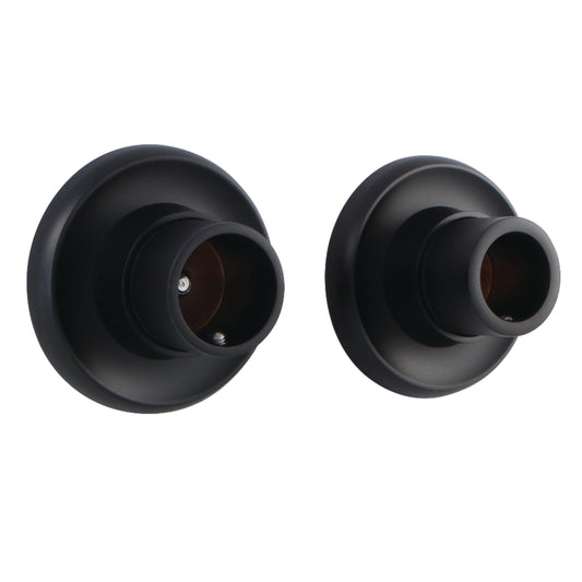 Kingston SRP310 Edenscape Brass Shower Rod Base (1 Pair) in Matte Black