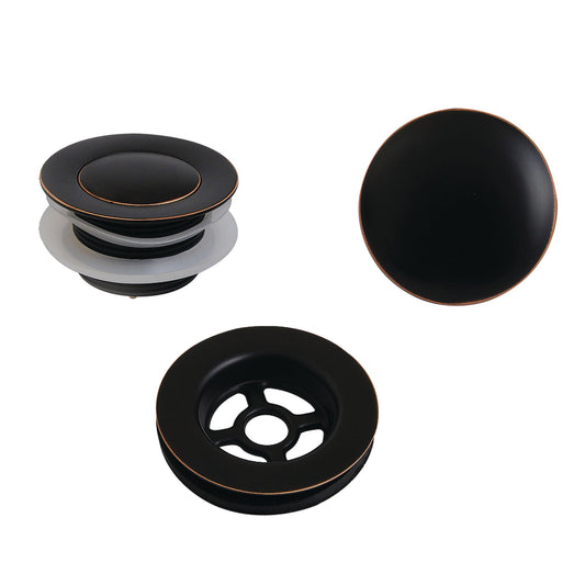 Kingston Brass VTDETRIMNB Trimscape Toe Touch Tub Drain Trim Kit with Overflow Plate, Naples Bronze