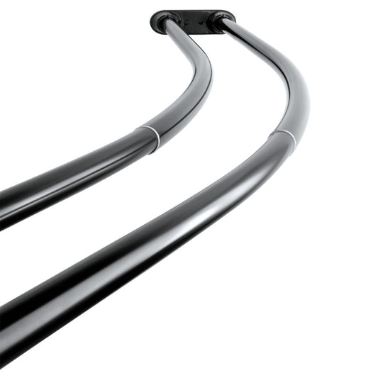 Kingston Brass CCD2170 Stainless Steel Adjustable Double Curved Shower Rod, Black