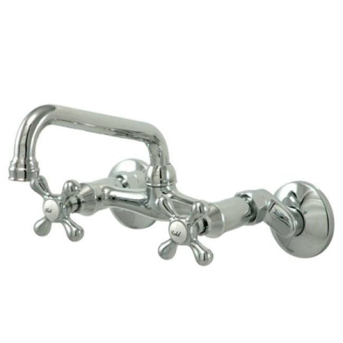 Kingston Brass KS213PB Kingston Grifo de Cocina de Dos Manijas para Montaje en Pared, LatÃ³n Pulido