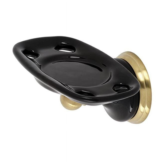 Kingston Brass BA9116BB Water Onyx Toothbrush & Tumbler Holder, Brushed Brass