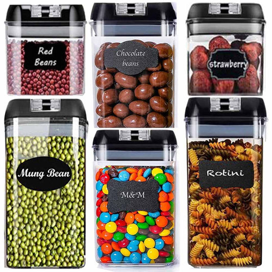 Kitchen Variety Set of 5 Pantry Organization Canisters with Lids, Multi-Purpose Kitchen Storage and Organization Solution