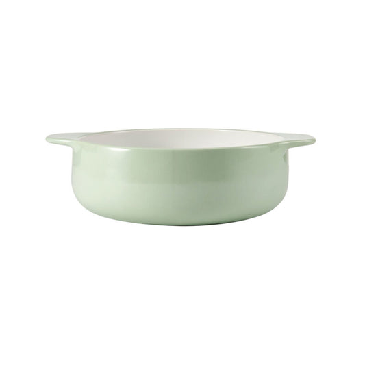 Kitchenaid 2.25-quart Vitrified Stoneware Round Casserole Baker with Lid in Pistachio Green