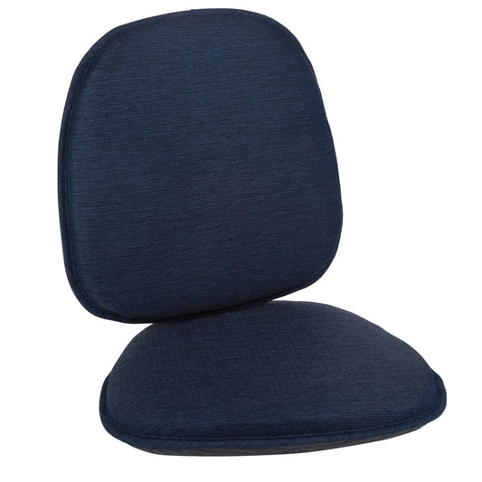 Klear Vu Gripper Non-Slip Mid Century Modern Shell Chair Cushion, Indigo 2 Pack
