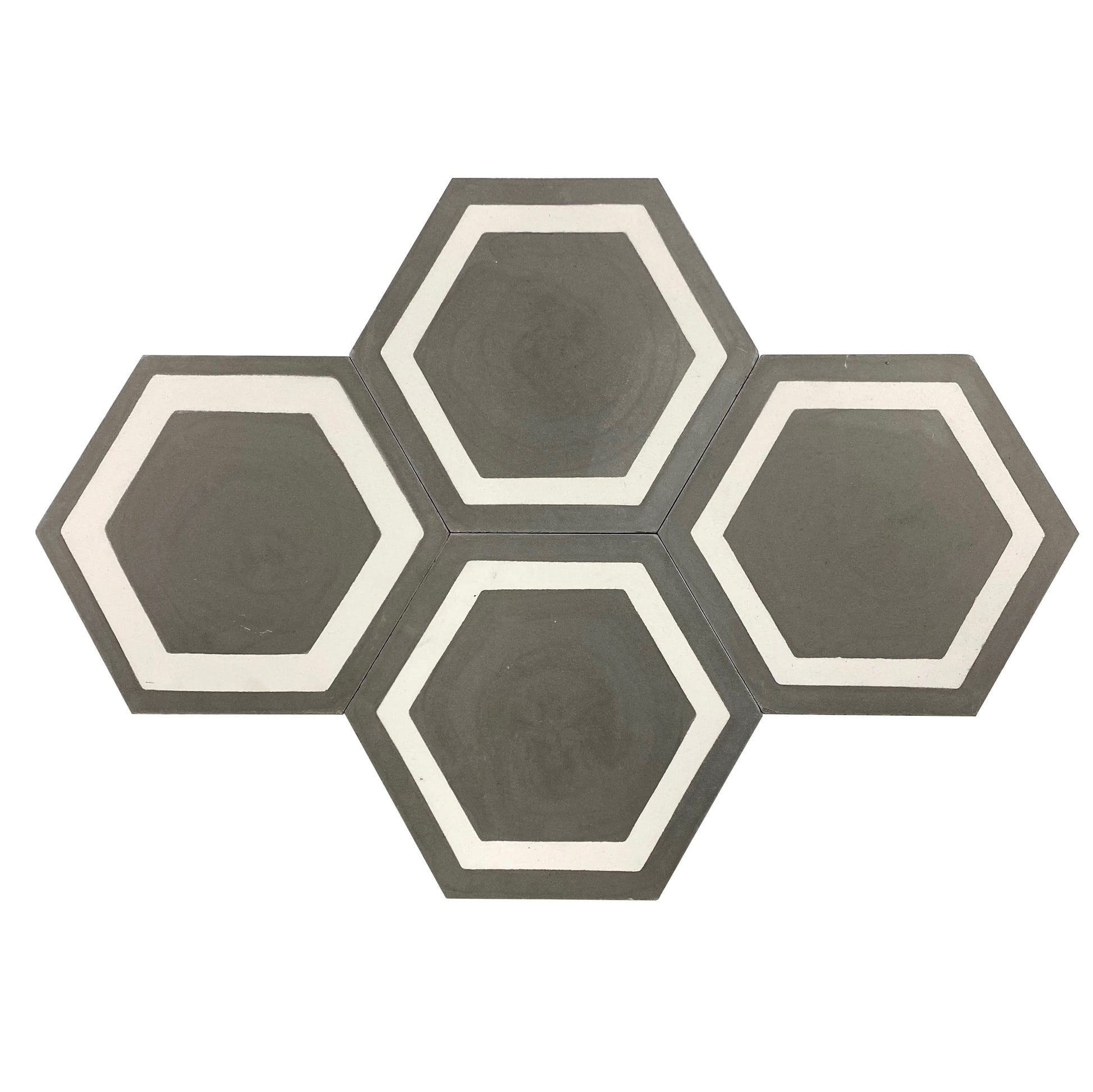 Koni Cement Tile Series KCT 04 Hexagon 8 in X 9 in Handmade Cement Tile (5.28 sq ft/Box)