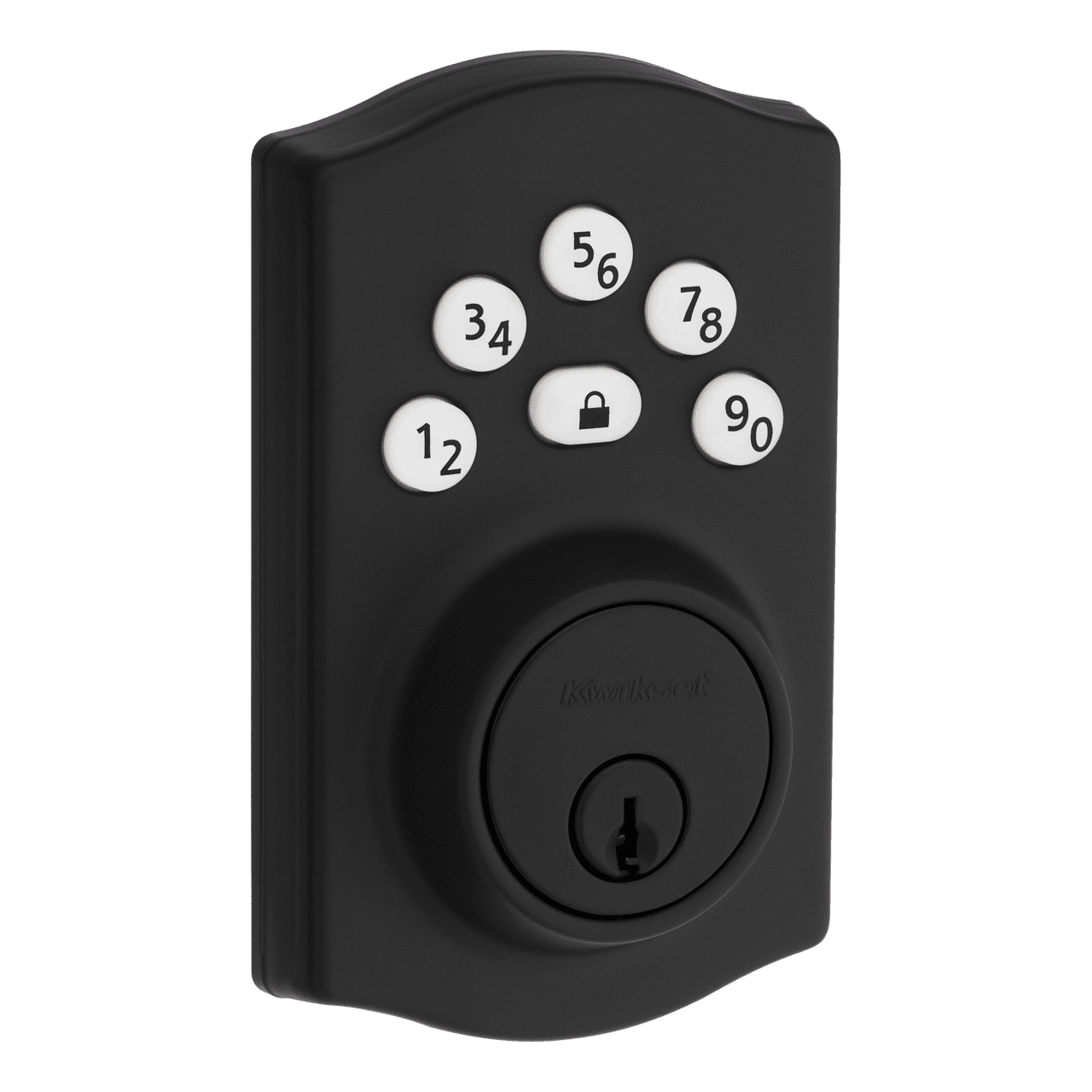 Kwikset Powerbolt 240 5-Button Keypad Matte Black Traditional Electronic Deadbolt Door Lock