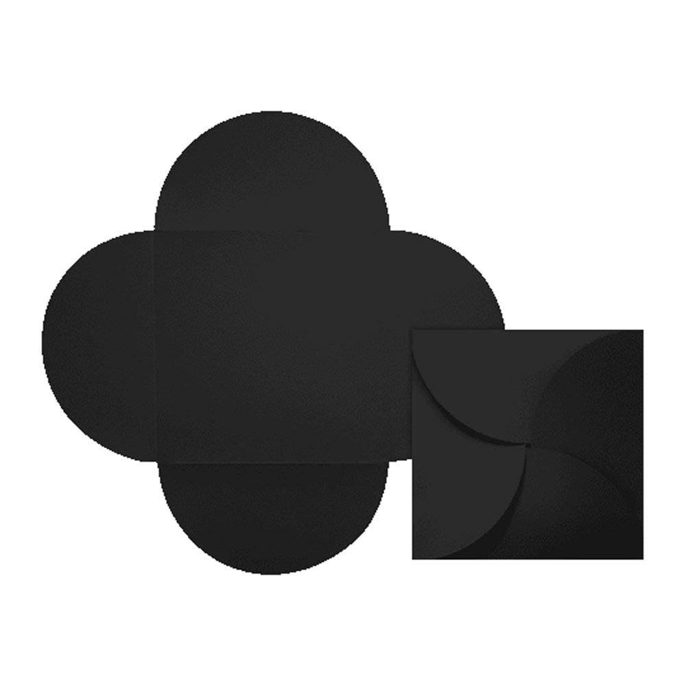LUXPaper 6 1/4 x 6 1/4 Petal Envelope, Midnight Black, 50/Pack