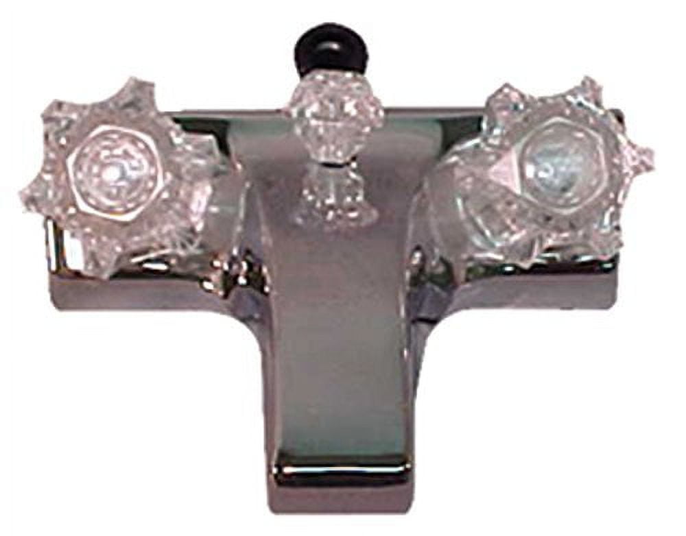 LaSalle Bristol 20373207 Utopia Chrome 4" Center Lavatory Faucet with Diverter and Clear Handles