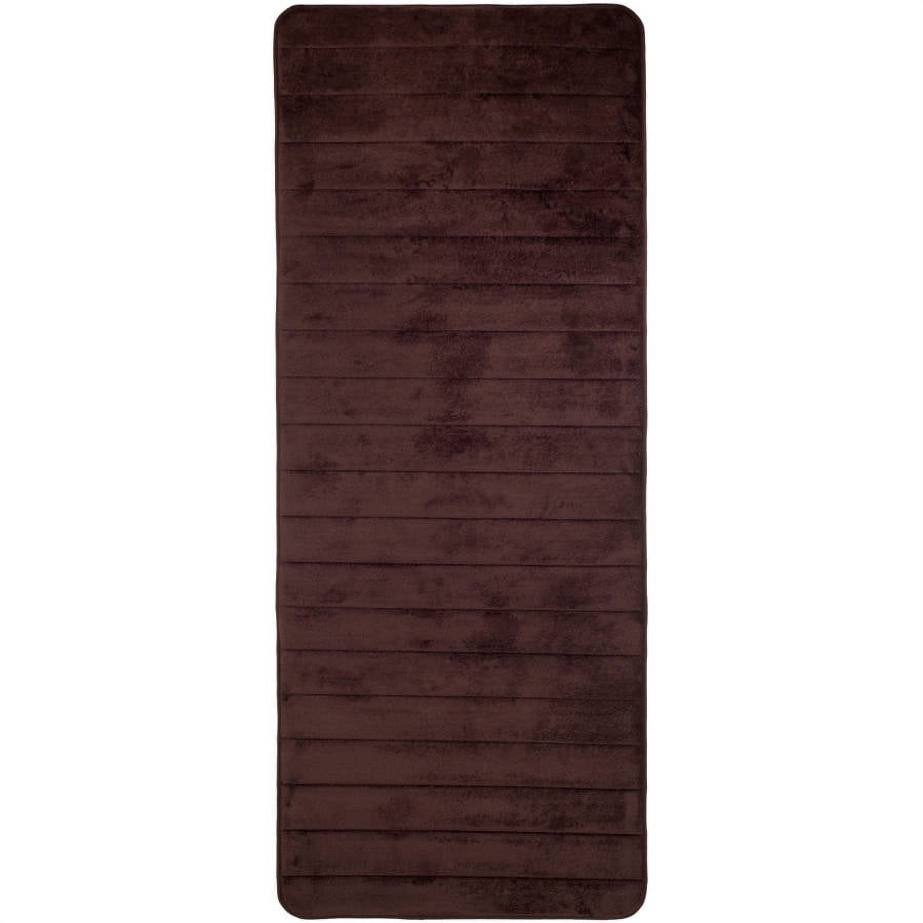 Somerset Home Memory Foam Striped Extra Long Bath Mat, 24" x 60"