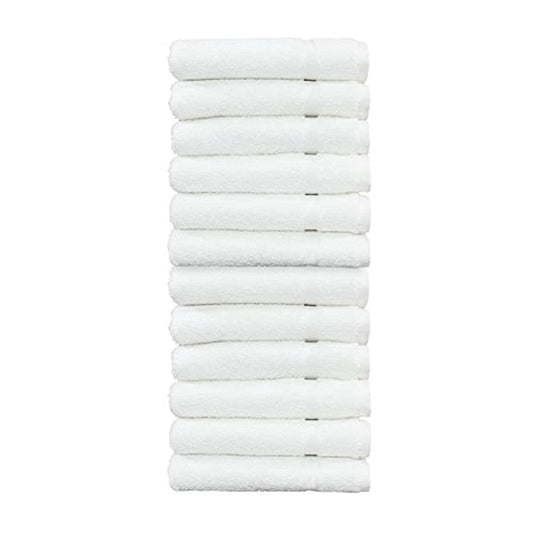 Linum Home Textiles 100 Turkish Cotton Denzi Washcloths Set of 12 White
