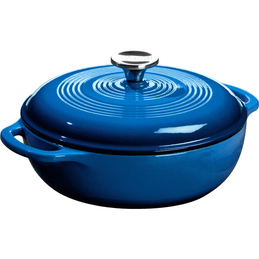 Lodge Horno HolandÃ©s Esmaltado de Hierro Fundido de 3 Cuartos Azul