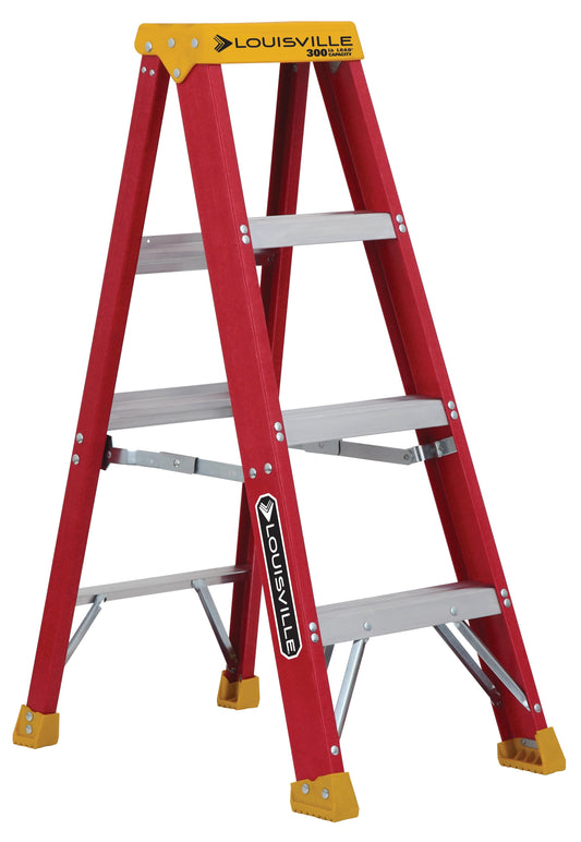 Louisville Ladder 4-Foot Fiberglass Step Ladder, 300-Pound Load Capacity, Type IA, L-3016-04