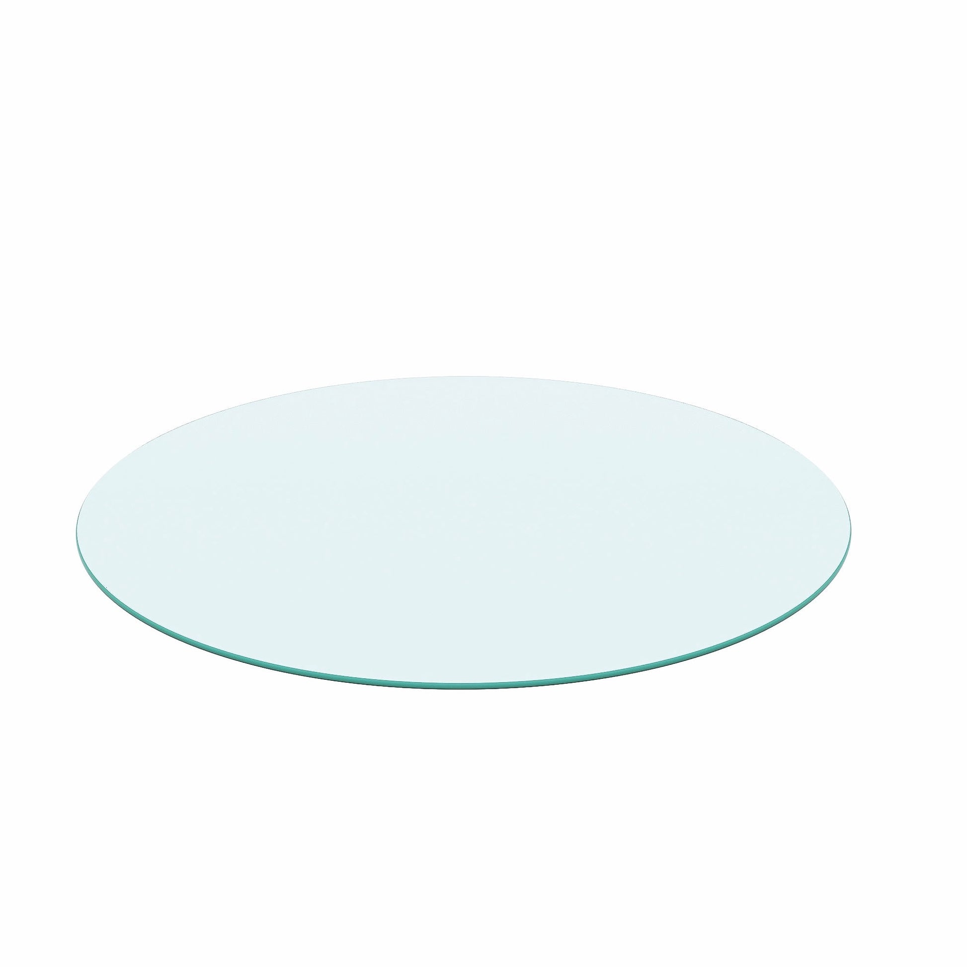 MAYEERTY 24" Round Clear Tempered Glass Replacement Tabletop, 1/4 Inch Thick Glass Table Cover, Stain Heat Resistant for Apartment Side Table Patio Hotel Lobby Small Office Furniture