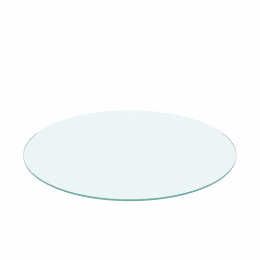 MAYEERTY 30in Round Clear Glass Table Top, 0.24in Thick Replacement Glass Cover, Heat Scratch Impact Resistant for Dining Coffee Patio Bistro Hotel Lobby Office Conference Table