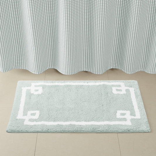 MAYEERTY Medium Pile Cotton Tufted Bathroom Rug, Seafoam, 20"W x 30"L