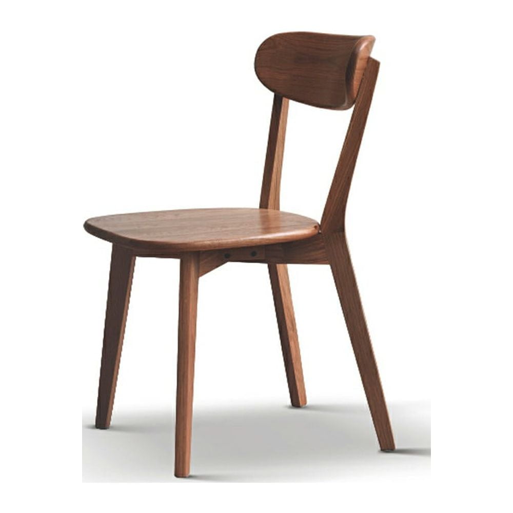 MAYEERTY Solid Oak Dining Chair - Mid-Century Modern Wooden Chair