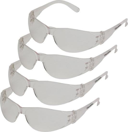 MCR Safety Checklite Anti-Fog Safety Glasses, Bundle of 4