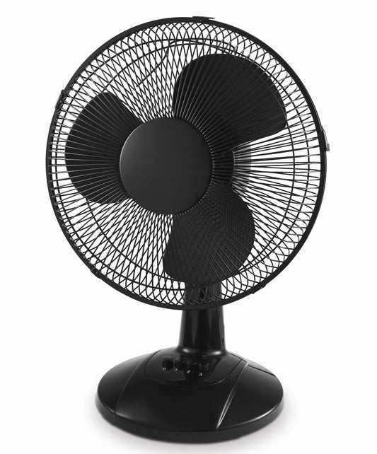 Mainstays Ventilador de Mesa de 12 Pulgadas con Ajustes Ajustables de 3 Velocidades y OscilaciÃ³n, Negro, FT30-8MBBV