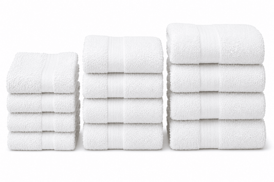 MS Basic Towel 12pk Bundle White