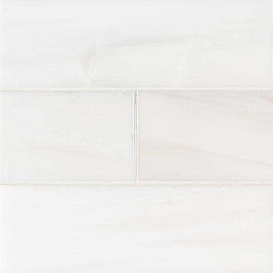 MSI Bianco Dolomite 4 in. x 12 in. Polished Floor and Wall Marble Tile (4.95 sq. ft./Case)