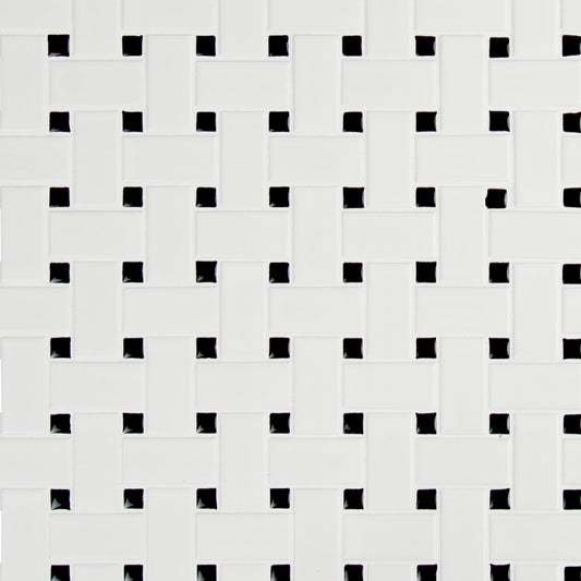 MSI Retro Weave Bianco 11.73 in. x 11.73 in. x 6 mm Porcelain Mesh-Mounted Mosaic Tile (14.4 sq. ft. / case)