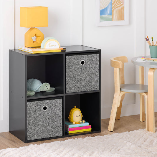 Mainstays 4 Cube Storage Organizer, Black