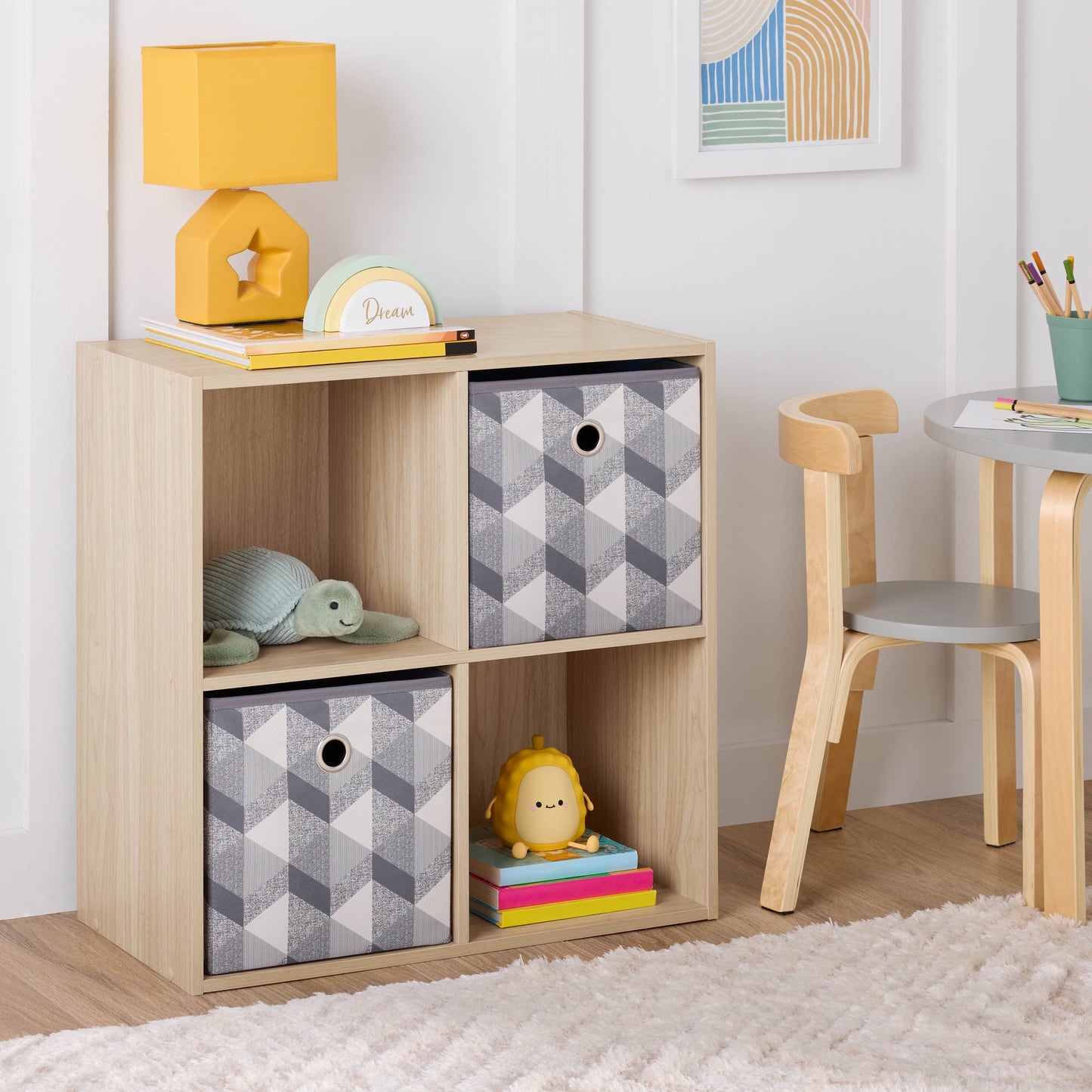 Mainstays 4 Cube Storage Organizer, Spring Pine