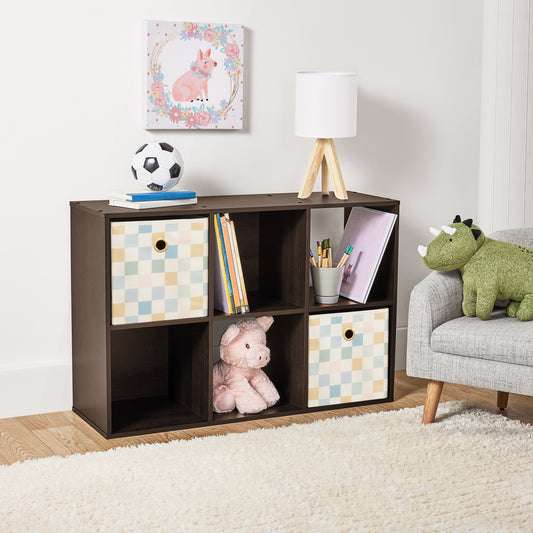 Mainstays 6 Cube Storage Organizer, Espresso