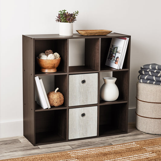 Mainstays 9 Cube Storage Organizer, Espresso