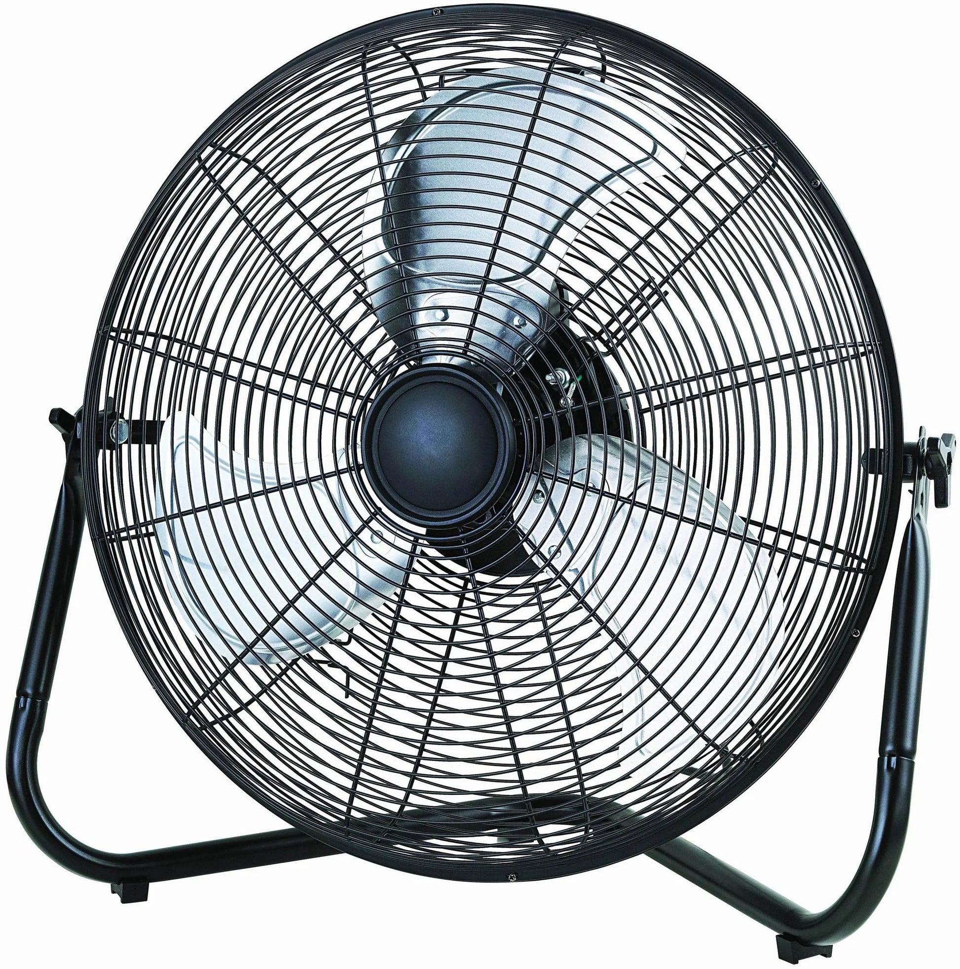 Mainstays Ventilador de Piso de Acero Negro Inclinable de Alta Velocidad de 20" y 3 Velocidades