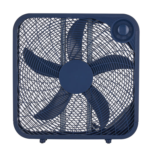 Mainstays 20-inch 3-Speed Box Fan, Washed Indigo, FB50-16HNV