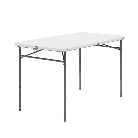Mainstays Mesa Plegable Central de Altura Ajustable de 4', Blanca