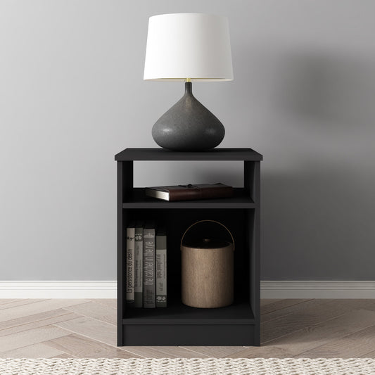 Mainstays Ardent Open Shelf Nightstand, Black
