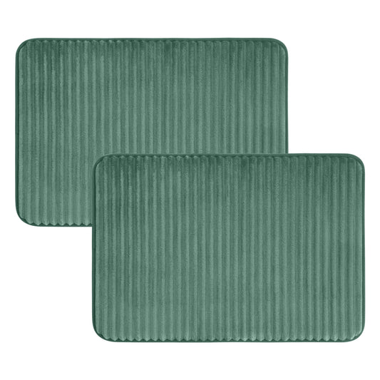 Mainstays Green 2-Piece Performance Foam 20"x 32" Bath Rug Set