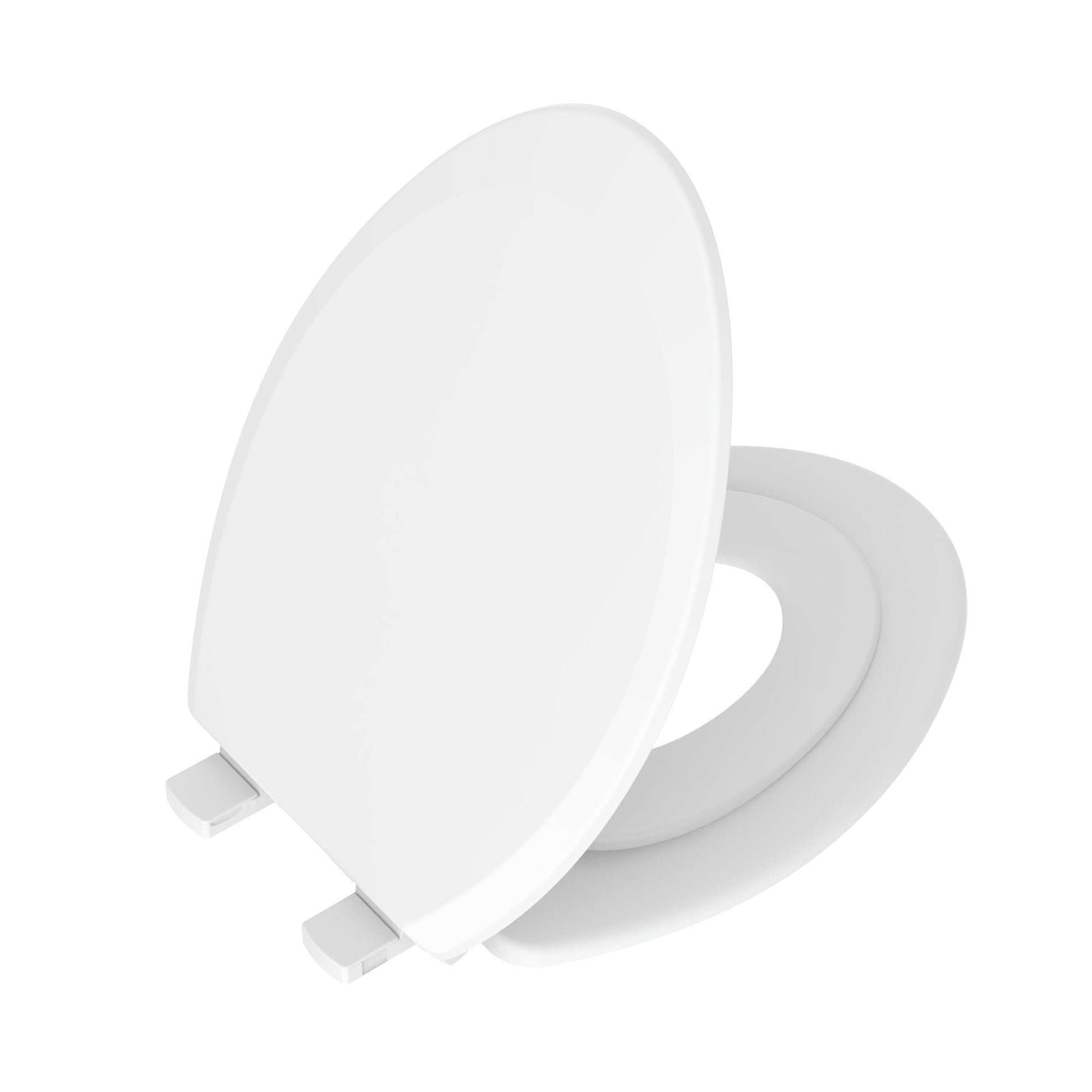 Mainstays Elongated 2-in-1 Potty Training Child/Adult Toilet Seat, Soft Close, Easy Clean, Daisy White