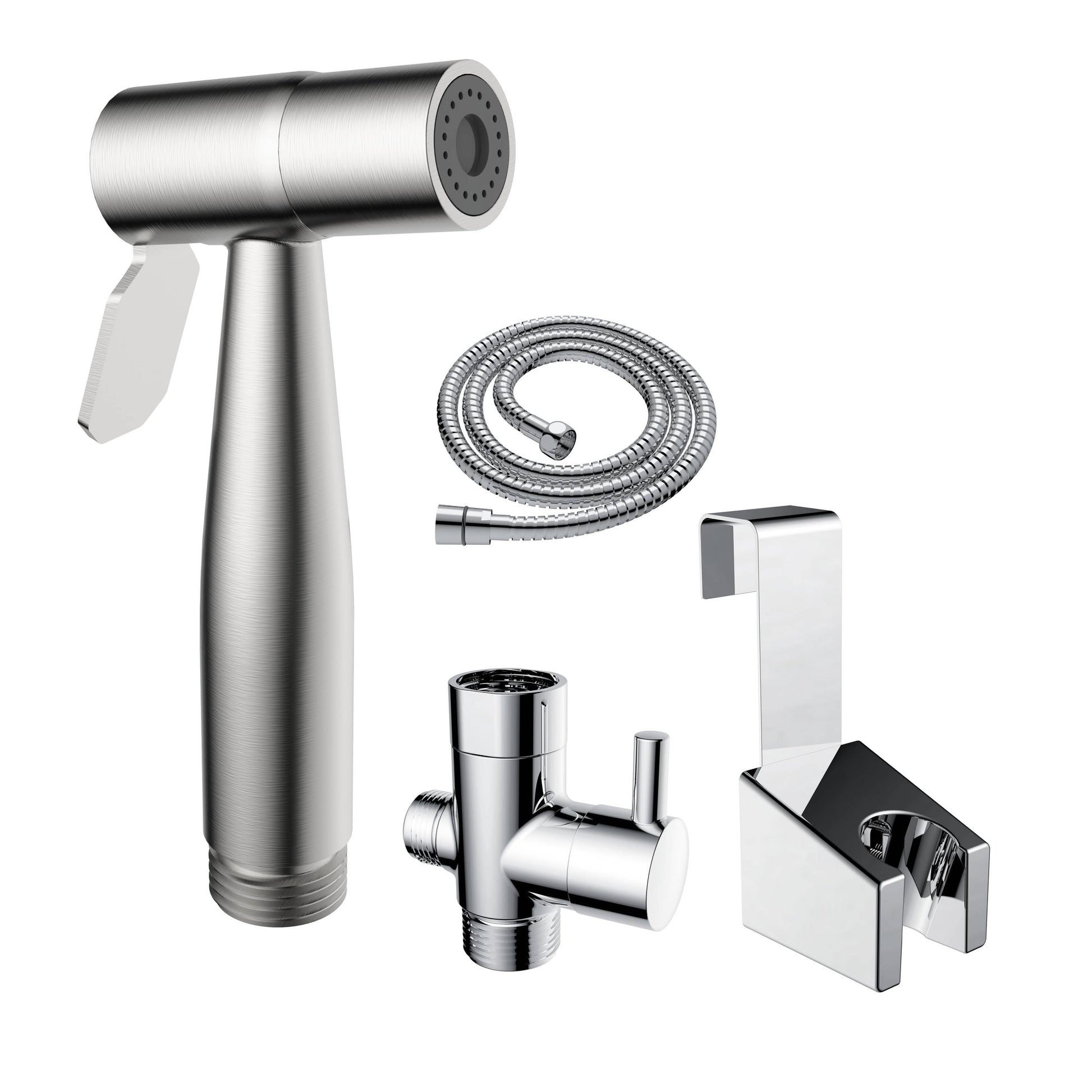 (Paquete de 2) Juego de Rociadores de Mano de Acero Inoxidable Plateado Mainstays Bidet para Higiene Personal