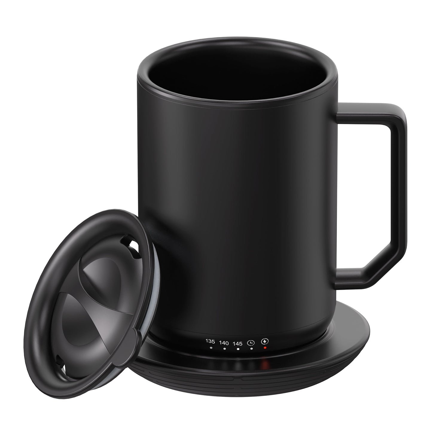 Mainstays Taza TÃ©rmica para CafÃ©, Taza de CafÃ© de Acero Inoxidable de 12 oz con Posavasos Calentador y Tapa