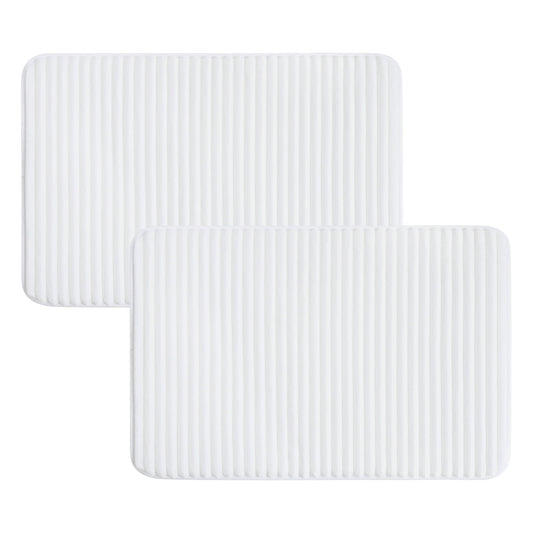 Mainstays White 2-Piece Performance Foam 20"x 32" Bath Rug Set