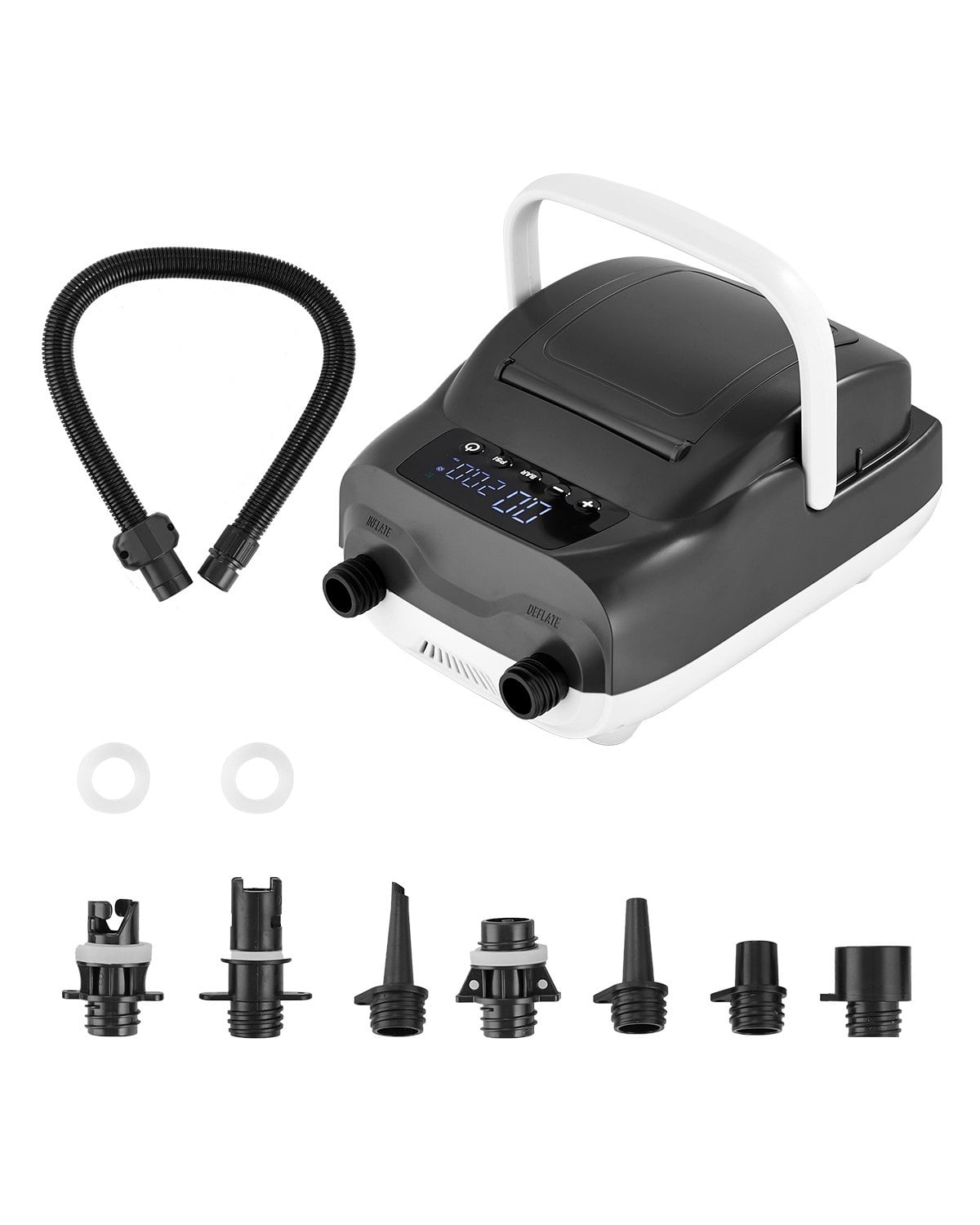 Maircle Paddle Board Pump Electric Portable, SUP Pump for Paddleboard, 20PSI Air Compressor with Auto-Off, Deflation Function and 12V DC Car Connector for Inflatables, Kayaks and Boats