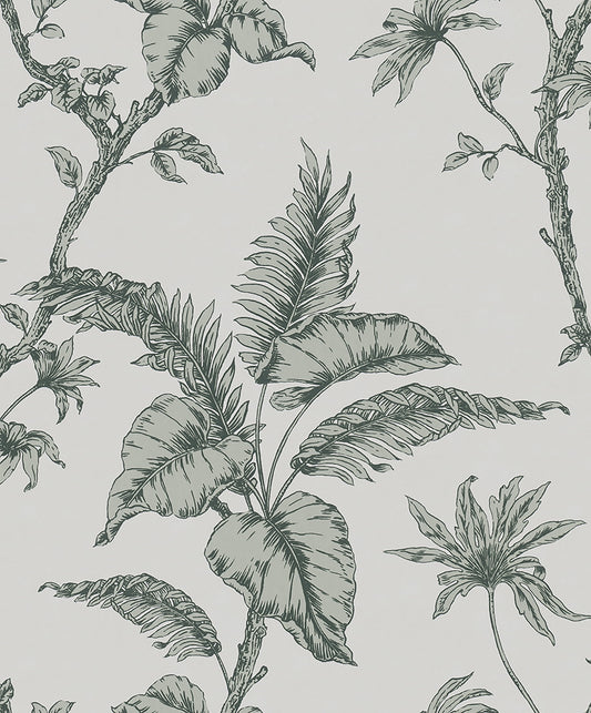Marburg Cival Green Fern Trail Wallpaper, 20.9-in by 33-ft, 57.48 sq. ft.