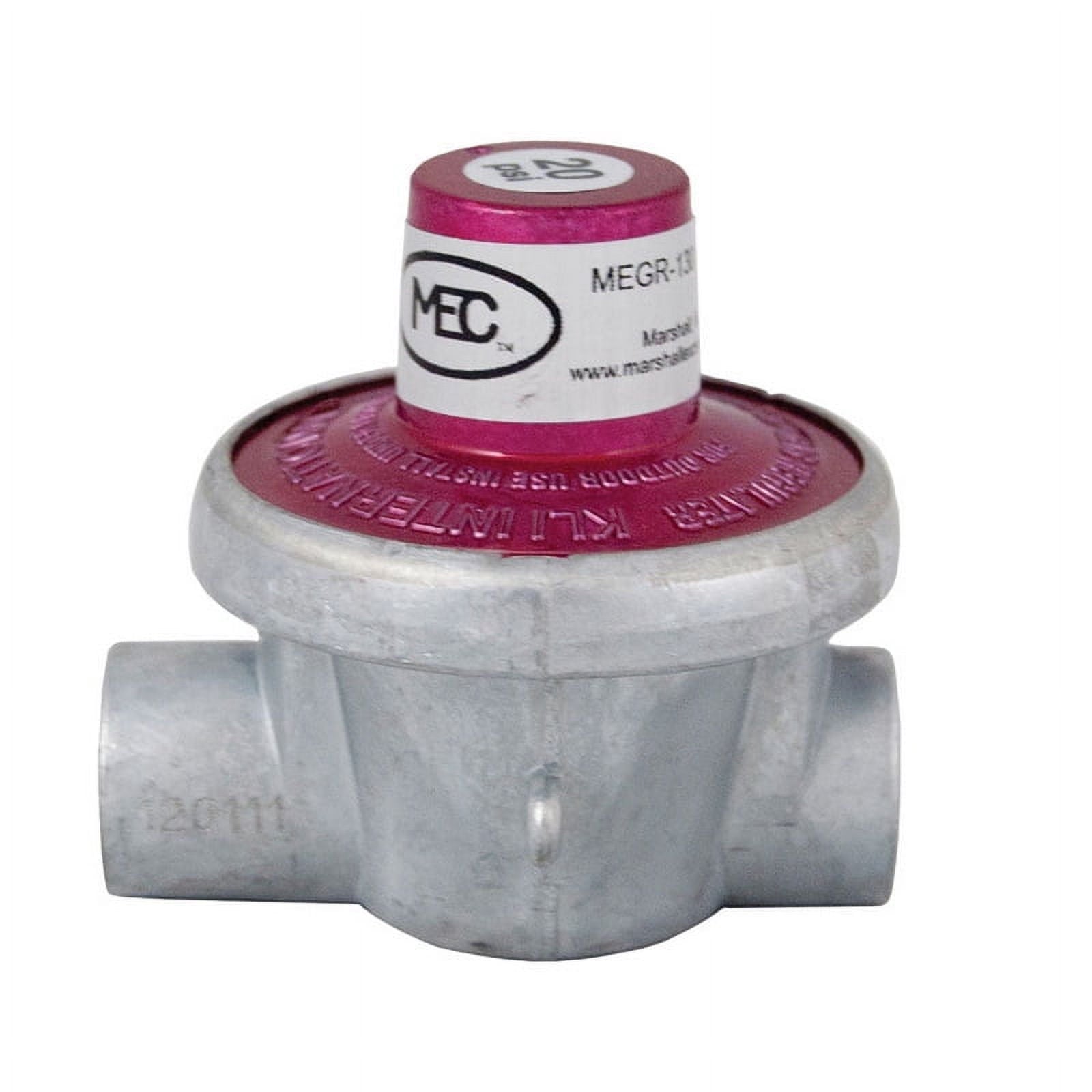 Marshall Excelsior Excela-Flo Compact High Pressure Fixed Reg 20 PSI - 1/4" FNPT Inlet/Outlet, MEGR-130-20