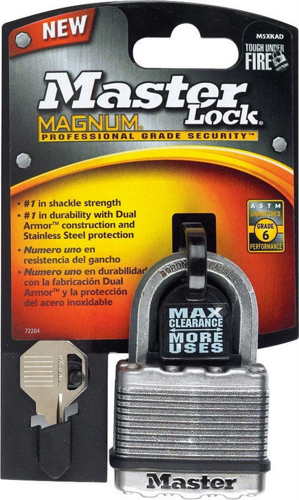 Master Lock 1-7/16" H x 13/16" W x 2" L Laminated Steel Dual Ball Bearing Locking Padlock
