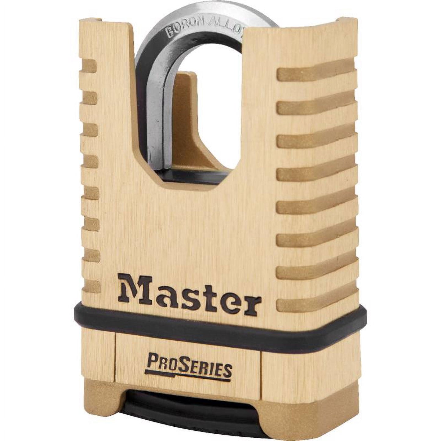 Master Lock Heavy Duty Outdoor Combination Padlock with Shrouded Brass Body